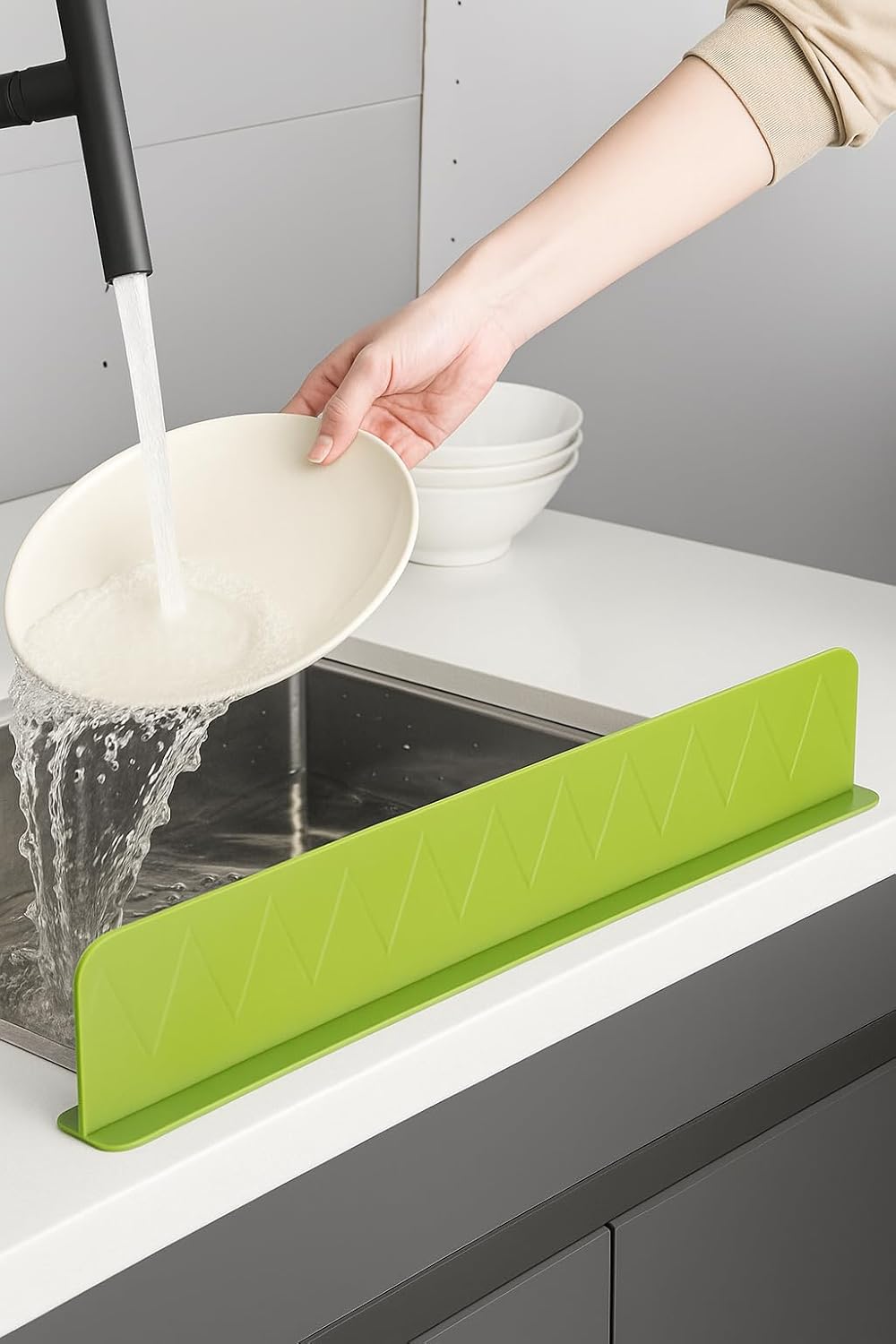 Silicone Sink Splash Guard Pro for Kitchen & Bathroom