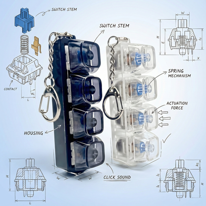 Keyboard Fidget Keychain